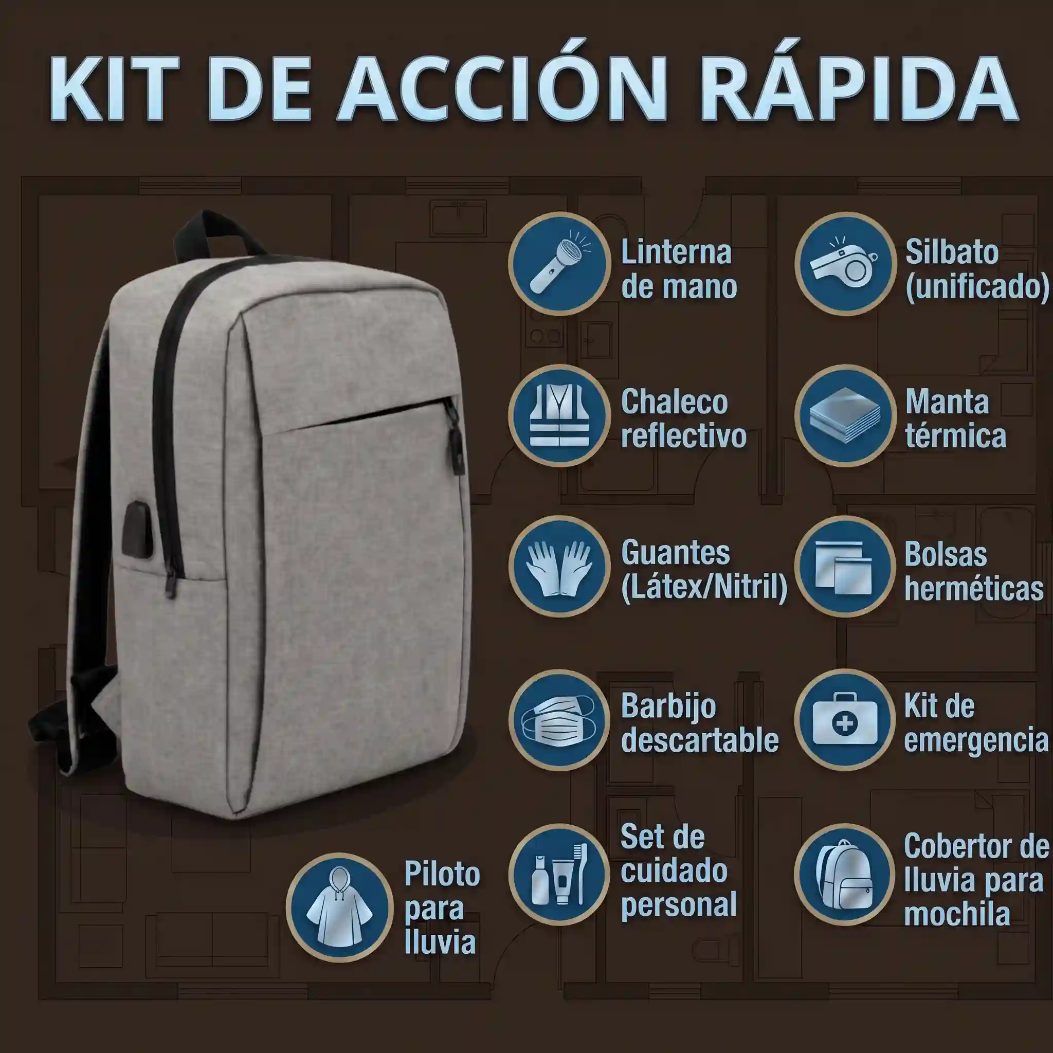 Urbana gris con kit de acción rápida